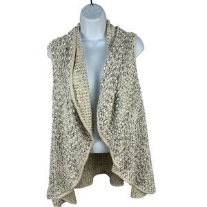 Altard State Open Front Knit Vest Size Small Beige & Black